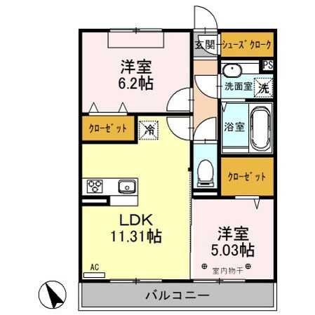 マノワール正心の物件間取画像